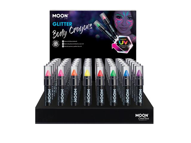 Neon UV Glitter Body Crayon 48 Full Display – Camden